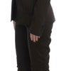 Exte Brown Stretch Two Button Suit