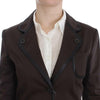 Exte Brown Stretch Two Button Suit