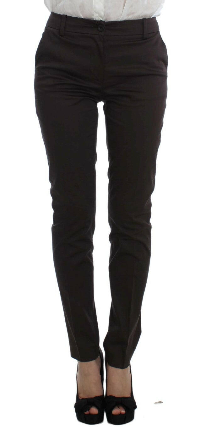 Exte Brown Stretch Two Button Suit