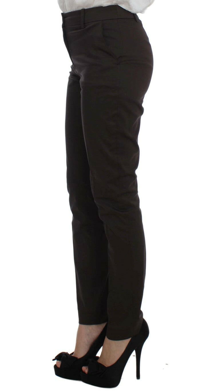 Exte Brown Stretch Two Button Suit