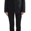 Exte Black One Button Three Piece Suit