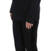 Exte Black One Button Three Piece Suit