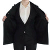Exte Black One Button Three Piece Suit
