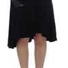 Exte Black Blue Cotton Stretch Straight Skirt