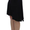 Exte Black Blue Cotton Stretch Straight Skirt