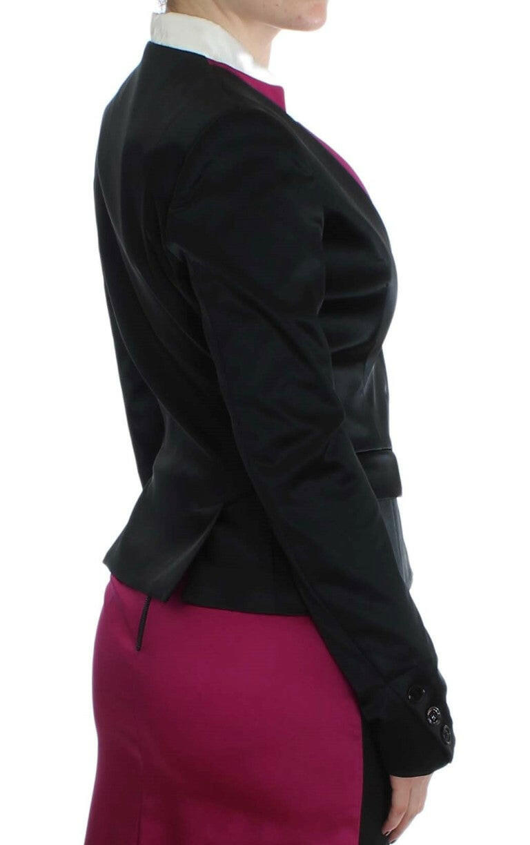 Exte Black Pink Stretch Blazer Jacket