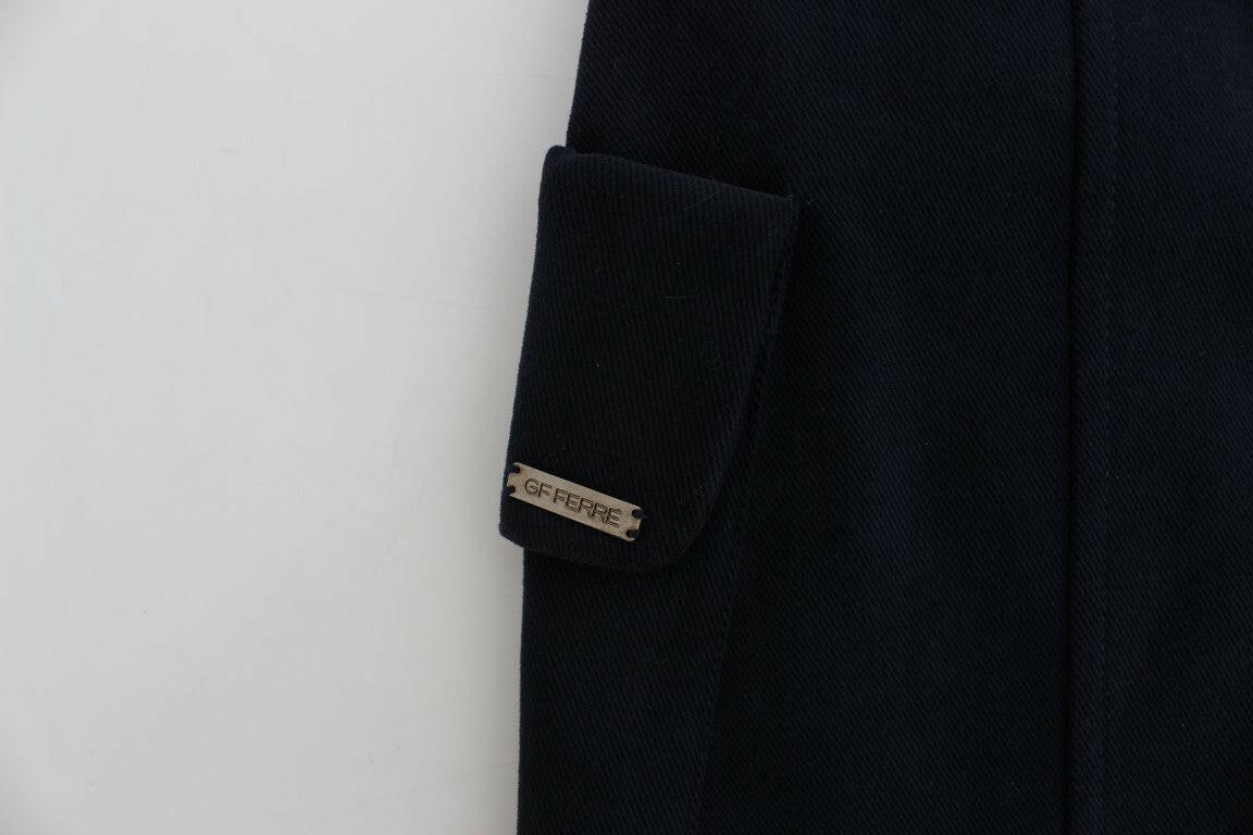 GF Ferre Blue Cotton Denim Mini Skirt