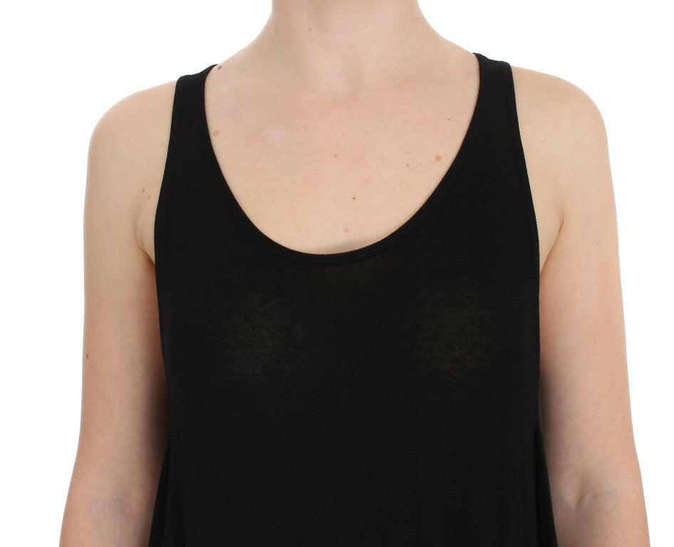 PLEIN SUD Black Stretch Sleeveless Blouse