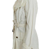 PLEIN SUD White Trench Coat Jacket