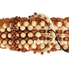 Dolce & Gabbana Brown Raffia Wood Beaded Wide Waist Belt