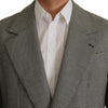 Dolce & Gabbana Gray Checkered Single Breasted Jacket Blazer