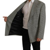 Dolce & Gabbana Gray Checkered Single Breasted Jacket Blazer