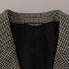 Dolce & Gabbana Gray Checkered Single Breasted Jacket Blazer