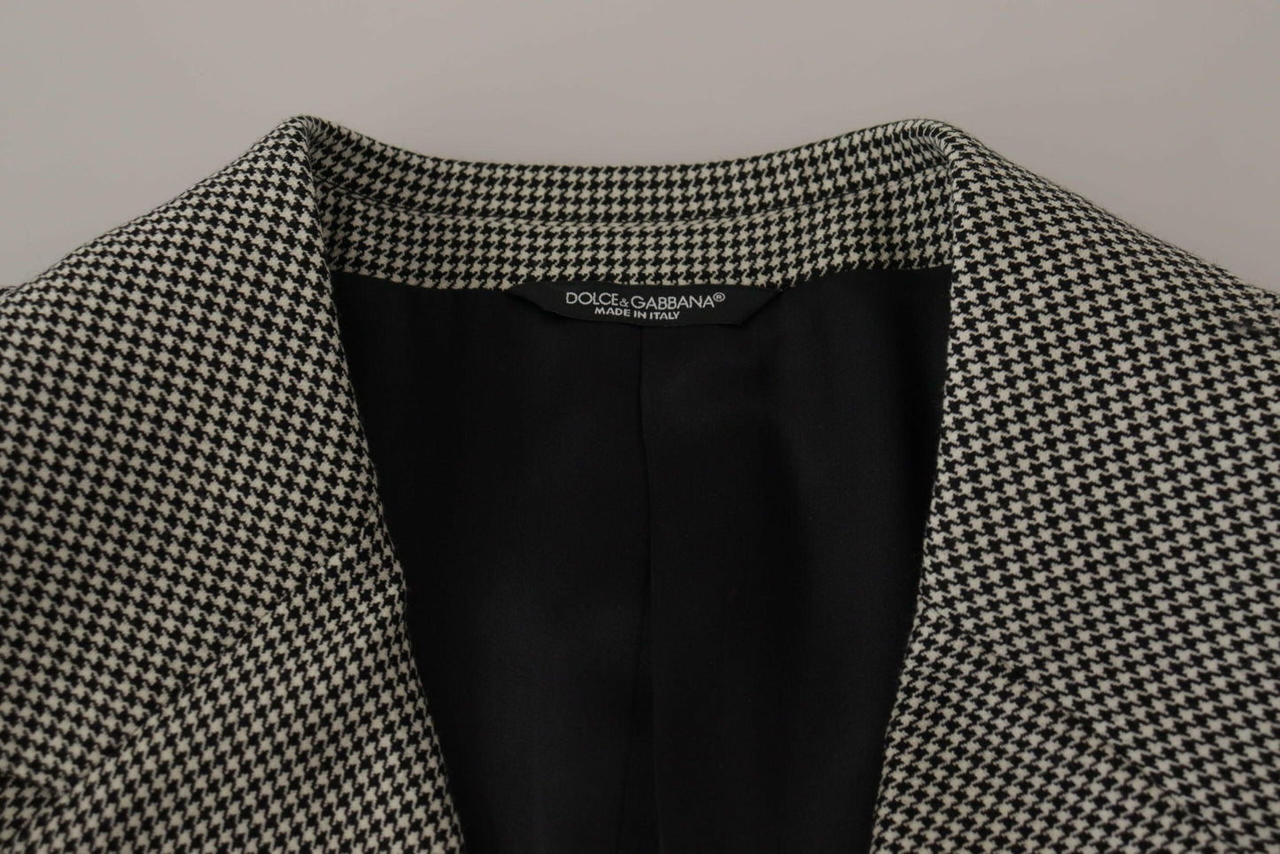Dolce & Gabbana Gray Checkered Single Breasted Jacket Blazer