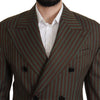 Dolce & Gabbana Multicolor Stripes Double Breasted Blazer