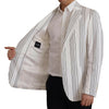 Blazer élégant en coton mélangé à rayures Dolce &amp; Gabbana