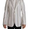 Blazer élégant en coton mélangé à rayures Dolce &amp; Gabbana