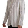 Blazer élégant en coton mélangé à rayures Dolce &amp; Gabbana