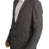 Dolce & Gabbana Gray Cotton Single Breasted Fantasy Blazer