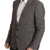 Dolce & Gabbana Gray Cotton Single Breasted Fantasy Blazer