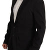 Dolce & Gabbana Black Wool Single Breasted Coat Blazer