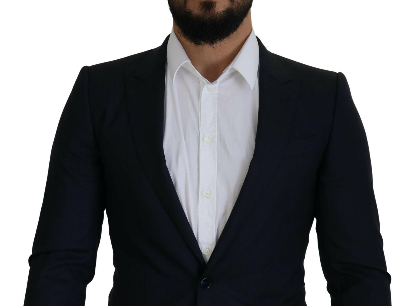 Blazer élégant en laine et soie à simple boutonnage Dolce &amp; Gabbana