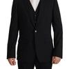Dolce & Gabbana Black Jacket Vest 2 Piece MARTINI Blazer