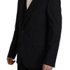 Dolce & Gabbana Black Jacket Vest 2 Piece MARTINI Blazer