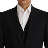 Dolce & Gabbana Black Jacket Vest 2 Piece MARTINI Blazer