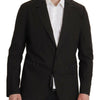 Dolce & Gabbana Black Cotton Single Breasted Blazer Jacket