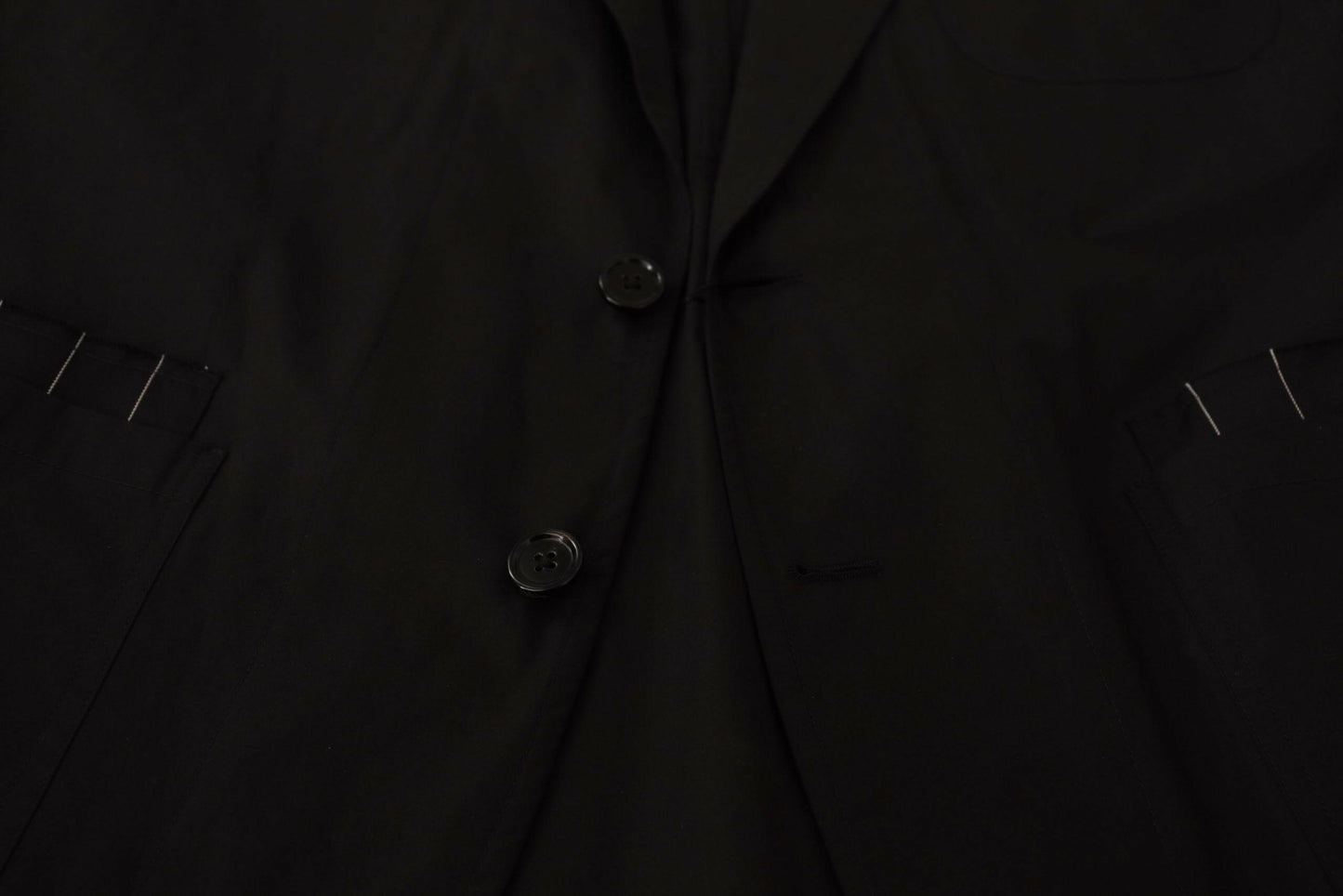 Dolce & Gabbana Black Cotton Single Breasted Blazer Jacket