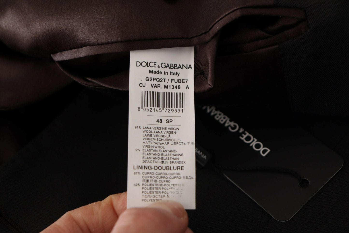 Dolce &amp; Gabbana Schwarzer einreihiger Blazer aus Wolle v