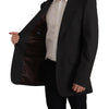 Dolce &amp; Gabbana Schwarzer einreihiger Blazer aus Wolle v