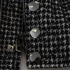 Dolce & Gabbana Black Houndstooth Polyester Bomber Jacket