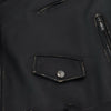 Dolce & Gabbana Black Leather Biker Coat Zipper Jacket