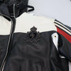 Dolce & Gabbana Black Leather Hooded Blouson Coat Jacket