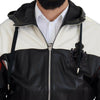 Dolce & Gabbana Black Leather Hooded Blouson Coat Jacket