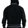 Dolce & Gabbana Black Polyester Hooded Blouson Coat Jacket