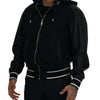 Dolce & Gabbana Black Polyester Hooded Blouson Coat Jacket