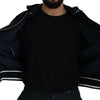 Dolce & Gabbana Black Polyester Hooded Blouson Coat Jacket