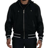 Dolce & Gabbana Black Polyester Hooded Blouson Coat Jacket