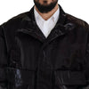 Dolce & Gabbana Bordeaux Nylon Collared Men Coat Jacket