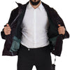 Dolce & Gabbana Bordeaux Nylon Collared Men Coat Jacket