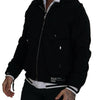 Dolce & Gabbana Black Polyester Hooded Full Zip Jacket