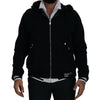 Dolce & Gabbana Black Polyester Hooded Full Zip Jacket