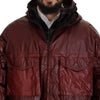 Dolce & Gabbana Bordeaux Cotton Hooded Full Zip Jacket