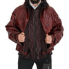 Dolce & Gabbana Bordeaux Cotton Hooded Full Zip Jacket