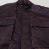 Dolce & Gabbana Purple Nylon Collared Biker Coat Jacket