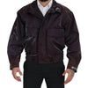 Dolce & Gabbana Purple Nylon Collared Biker Coat Jacket