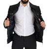 Dolce & Gabbana Black Wool Collared Full Zip Jacket